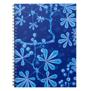 Azure Frost Flower Notebook Anteckningsbok Med Spiral