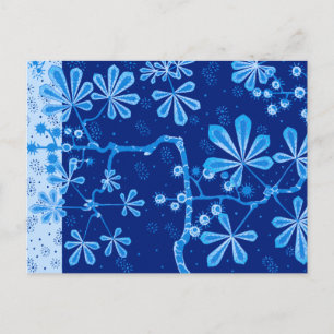 Azure Frost Flower vycard Vykort