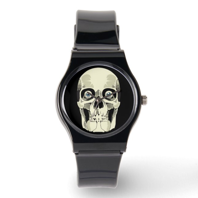 Azure Gaze Skull Armbandsur (Framsida)