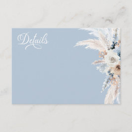 Azure & Gold Harmony Bröllopskort Inneslutande Tilläggskort