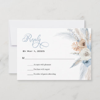 Azure & Guld Harmony Bröllop OSA Card Kort