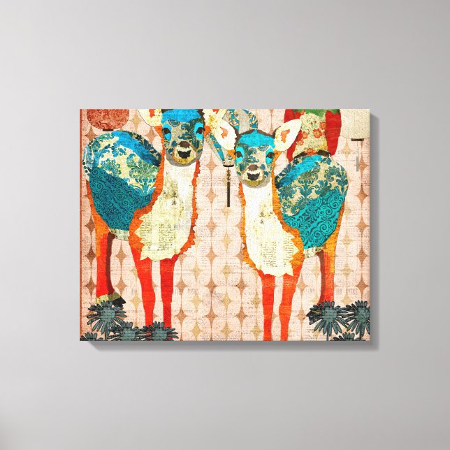 Azure Hjort & Ro Uggla Fiesta Canvas Art (Framsida)