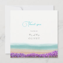Azure Kusten i Bloom Bröllop - tackkort