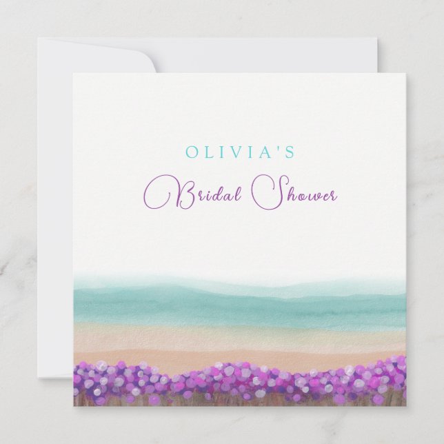 Azure Kusten i Bloom Möhippa Inbjudningar (Framsida)