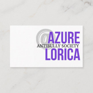 Azure Lorica Antibully Society Visitkort