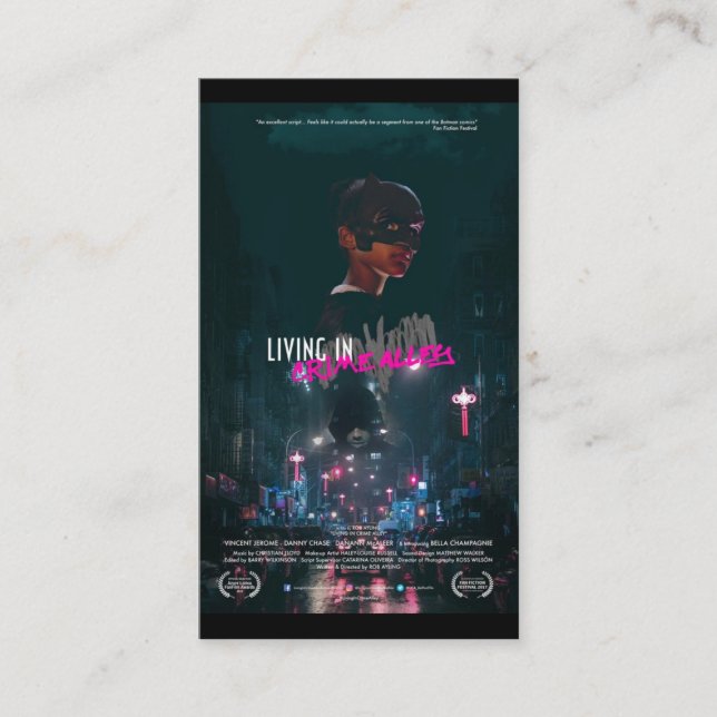 Azure Lorica FanFilm Awards - bor i Crime Alley Visitkort (Framsida)