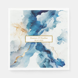 AZURE Marble Dreams Gala | Spara datum i Glitter Pappersservett