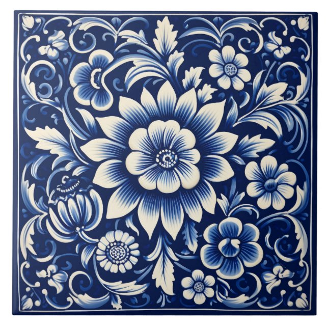 Azure Mediterranean Stil Tile Kakelplatta (Framsidan)