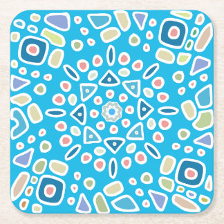 Azure Mosaic Underlägg Papper Kvadrat