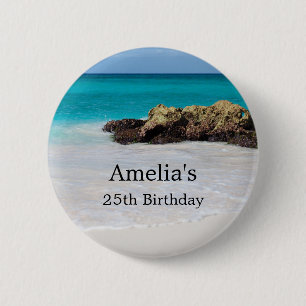 Azure Ocean Sandy Beach Photo Birthday Knapp