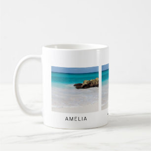 Azure Ocean Sandy Beach Photo Kaffemugg