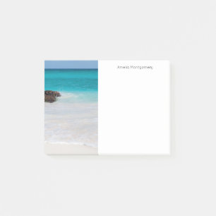 Azure Ocean Sandy Beach Photo Post-it Block