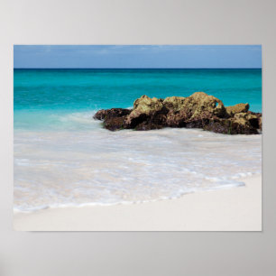 Azure Ocean Sandy Beach Photo Poster