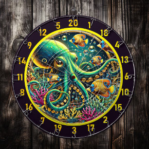 Azure Octopus Tide Dartboard Darttavla