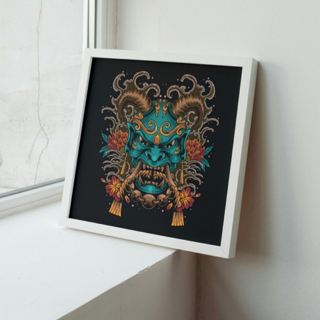 Azure Oni Mask Poster (Skapare uppladdad)