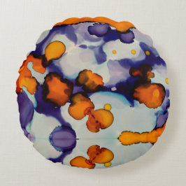 Azure Pumpkin Rund Kudde