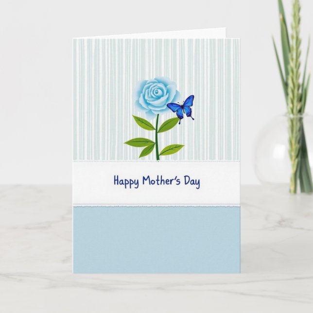 Azure Rose Mothers Day Card Kort (Framsida)
