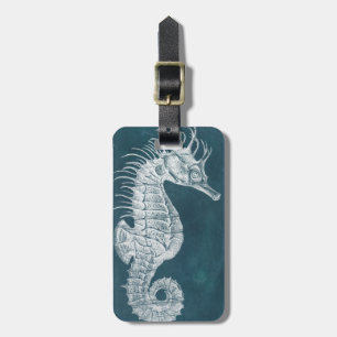 Azure Seahorse Study I Bagagebricka