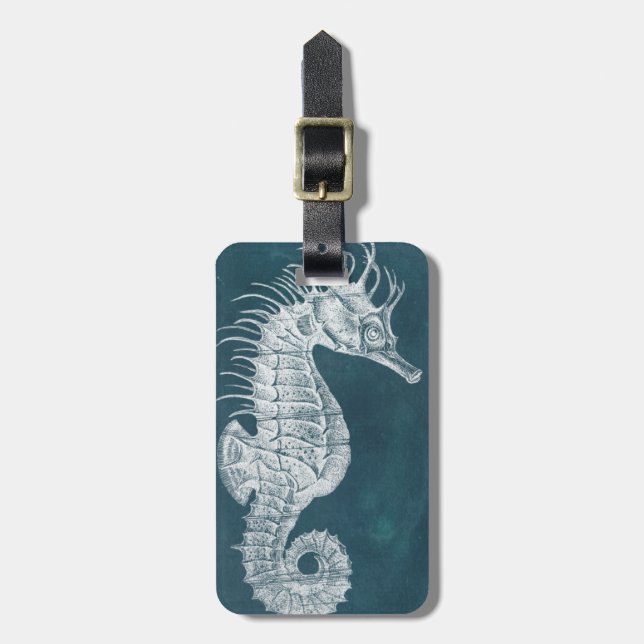 Azure Seahorse Study I Bagagebricka (Vertikal Framsida)