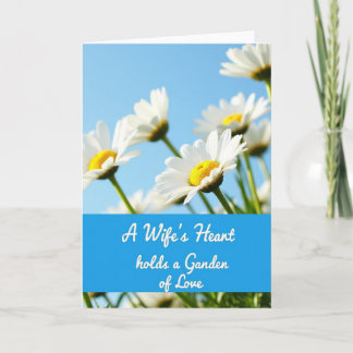 Azure Sky Daisies Mother Card Kort