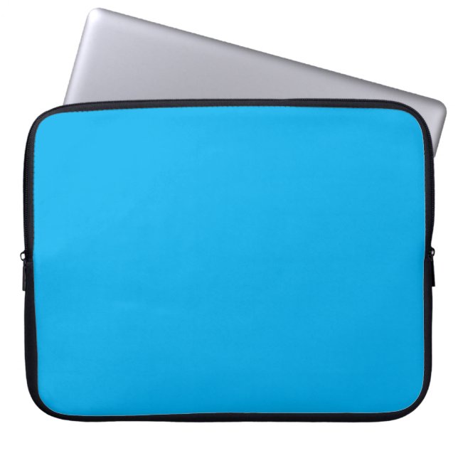 Azure Solid Färg laptop sleeve (Framsidan)