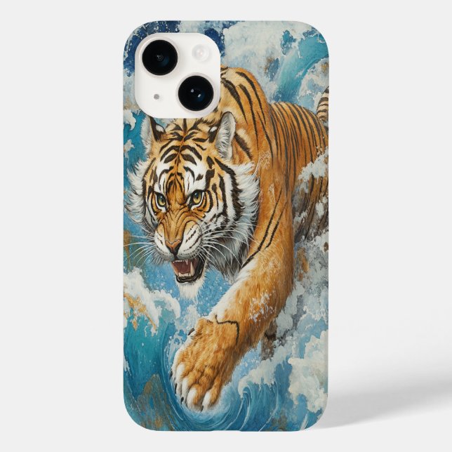 🐅 Azure Stride iPhone-fodral (Baksida)