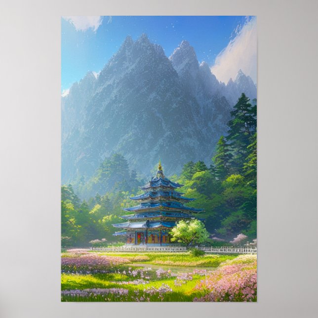 Azure Temple Haven Poster (Framsidan)