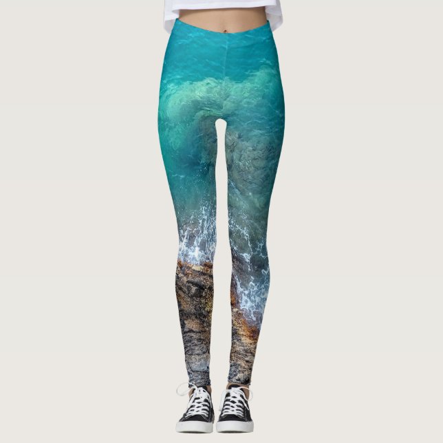 Azure vågar leggings (Framsida)