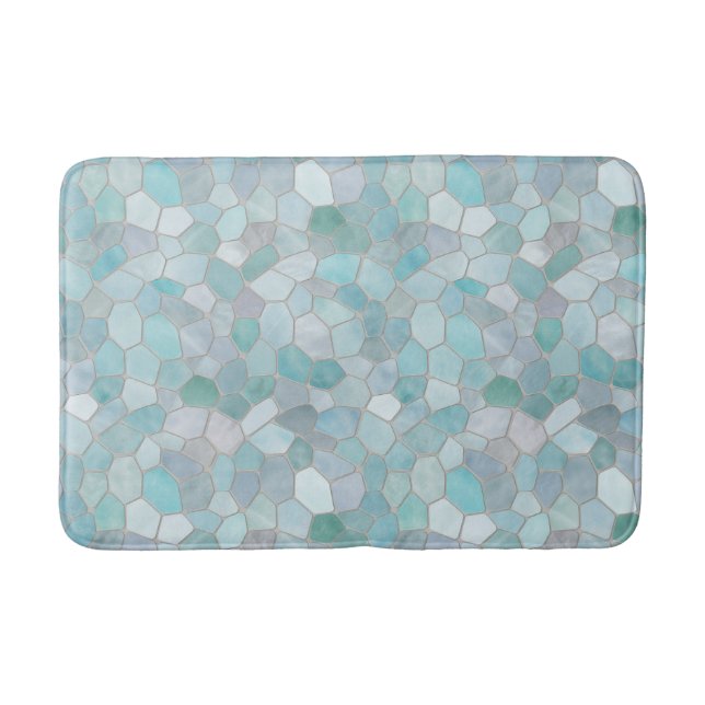 Azure Verdigris Mosaic Badrumsmatta (Framsidan)