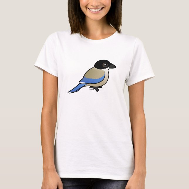 Azure-vingad Magpie Tee Shirt (Framsida)