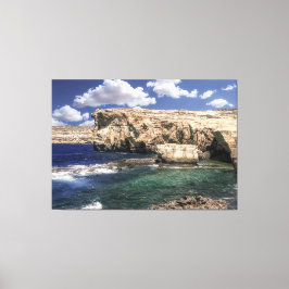 Azure Window Attraktion i Gozo Island Canvastryck