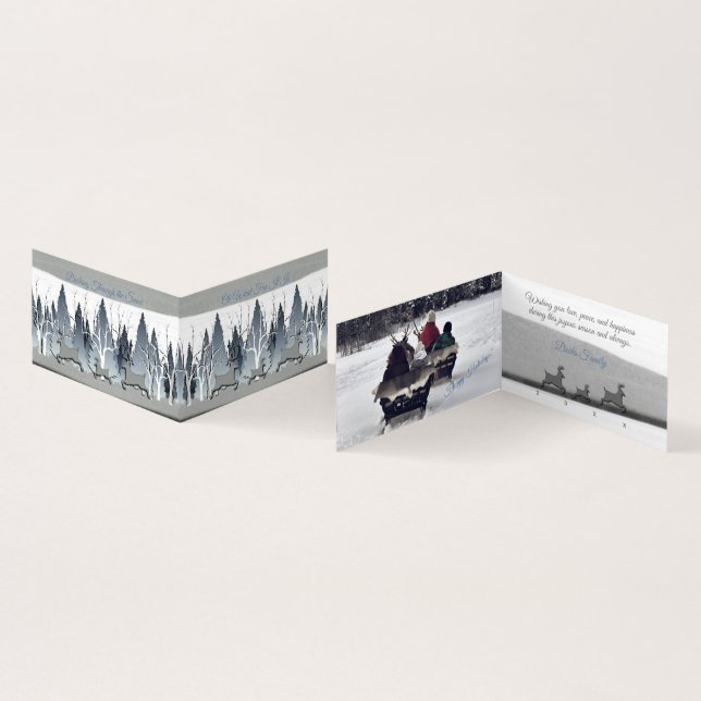 Azure Winter Marvels Folded Bok Card Kort (In- och utsida)