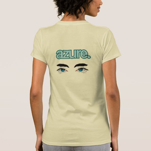 AZURE - Women's T-Shirt with Öga Design on Back (Baksida)
