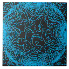 Azure Yarn Ceramic Tile Kakelplatta