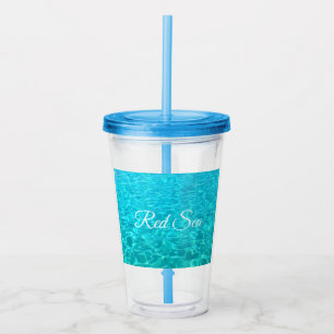 Azure yta vatten i Röda havet i Egypten Take Away Mugg