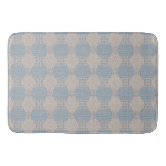 Azurévia Lace – Puderblå och Elfenbensvit Geometri Badrumsmatta