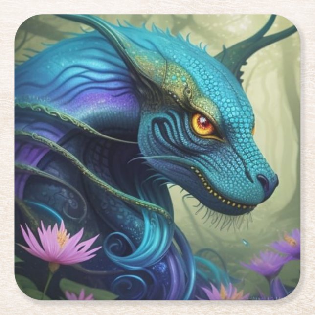 „Azuris –Bewahrer des Zauberwaldes  Underlägg Papper Kvadrat (Framsidan)