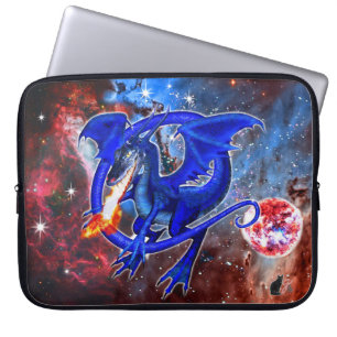 Azurite Cosmic Dragon Laptop sleeve