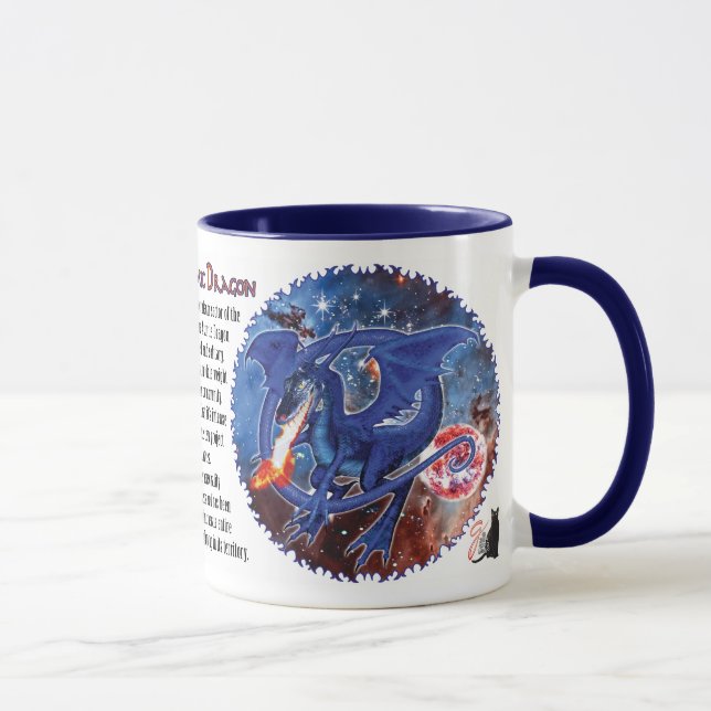 Azurite Cosmic Dragon Mugg (Höger)