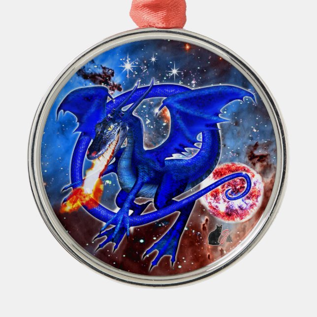Azurite Cosmic Dragon Ornament (Framsidan)