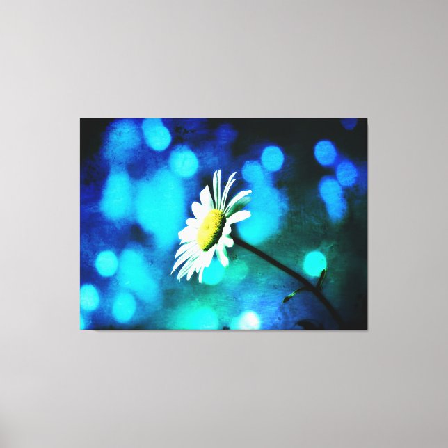 Azurite Malachite Daisy Wrapped Canvas (Framsida)