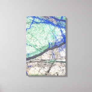 Azurite Malachite Stone på Wrapped Canvas