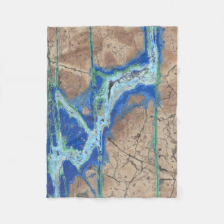 Azurite Stone Beige och Turcouise Fleecefilt