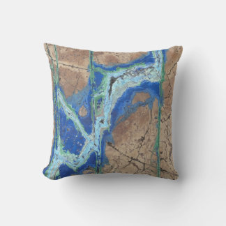 Azurite Stone Beige och Turcouise Kudde