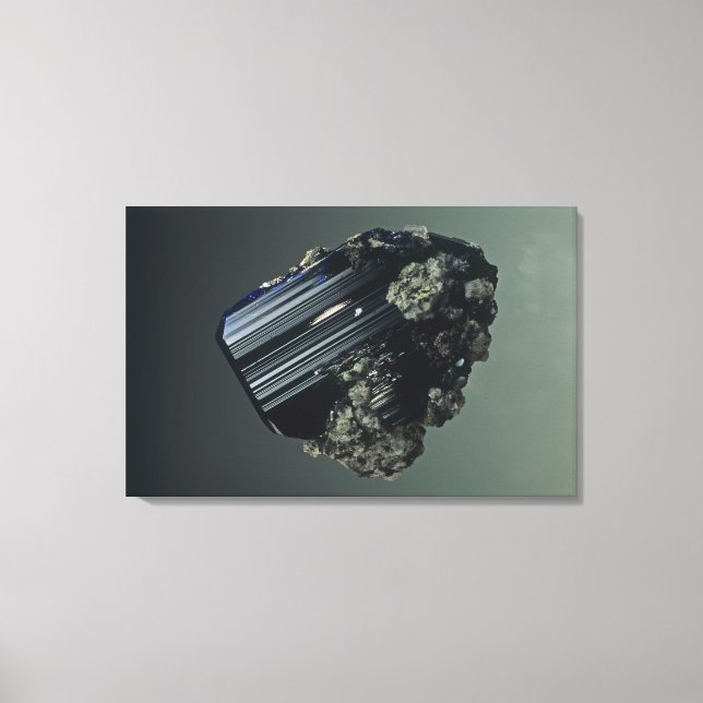 Azuritkristaller, en mindre malm koppar, Tsumeb Mi Canvastryck (Framsida)