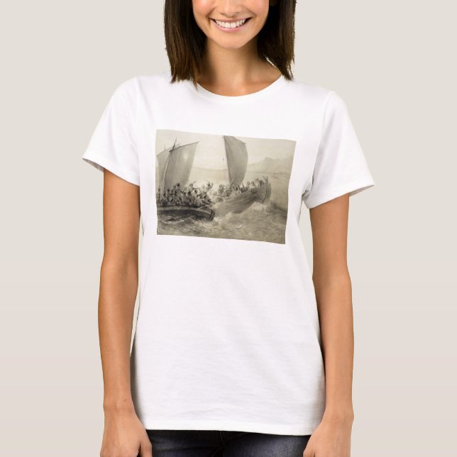 Azv Cossacks Boarding a Turkey Corsair fullt of C Tee Shirt (Framsida)