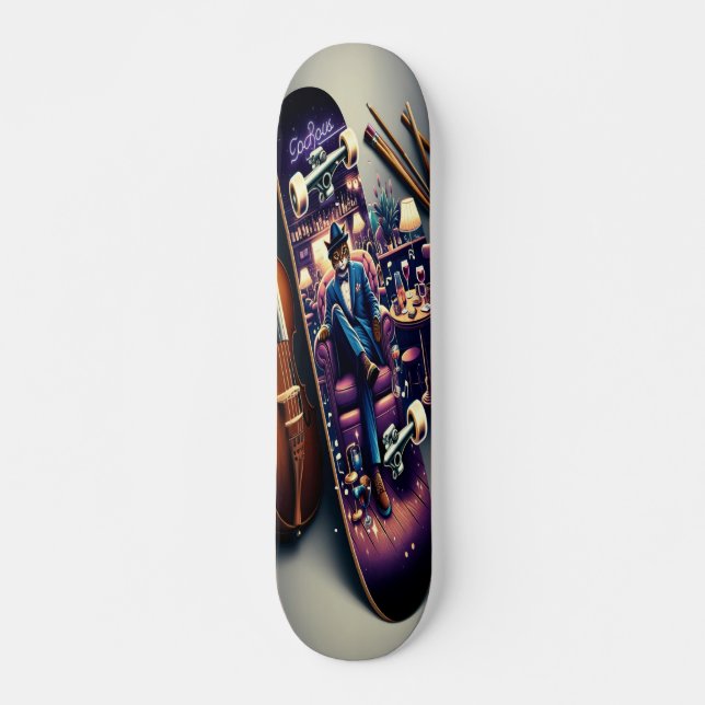 azz Lounge Purrfection Mini Skateboard Bräda 18,5 Cm (Framsida)