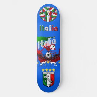 Azzurri (blått), kursivt, boll Calcio-skateboard Skateboard Bräda 20 Cm