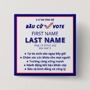 BẦ U CỬ VOTE Vietnamese Bilingual Val Kampanj Knapp