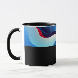 B09 - Tasse mit Rot Blau Farbverlauf  Mugg